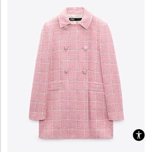 Plaid pink coat